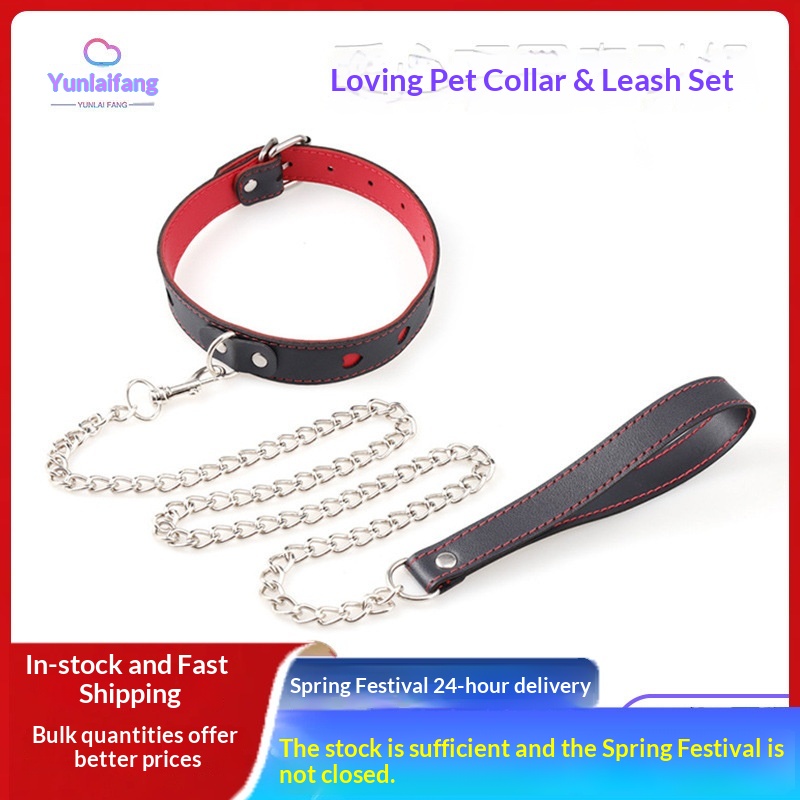 Eros Lab Sexy Neck Sleeve SM Bondage Restraint Training Toy Heart Collar Leash Couple Flirting Props Wholesale_voghion.com