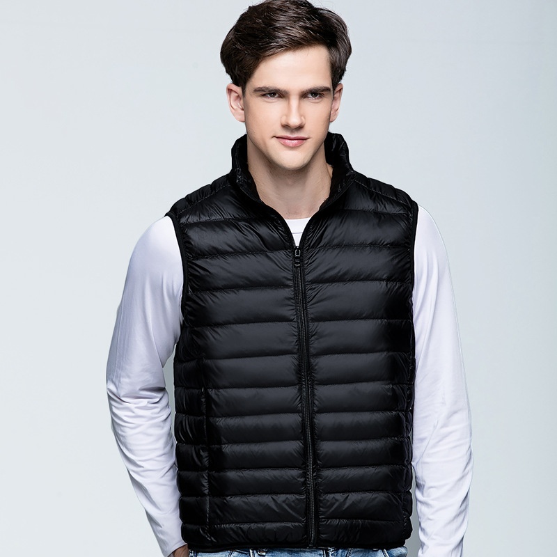 ragazzo 2023 Nuovo gilet caldo da uomo in piumino, leggero, senza maniche, stile coreano, vestibilità slim_voghion.com