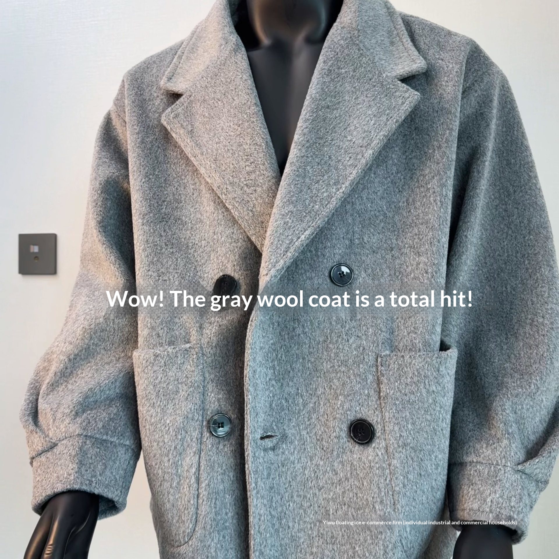 boy Boy Boy Gray Alpaca Wool For Men, Autumn And Winter Double-Breasted Short Blazer, Thickened Warm Woolen Trench Coat_voghion.com