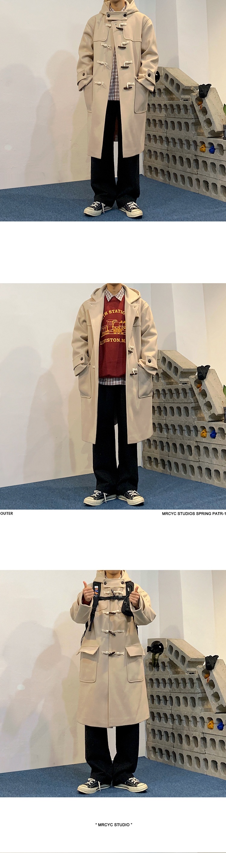 boy Boy MYQ Winter Wool For Men Korean Style Trendy Mid-Length Men's Trench Coat Loose Hooded Thickened Woolen Jacket_voghion.com