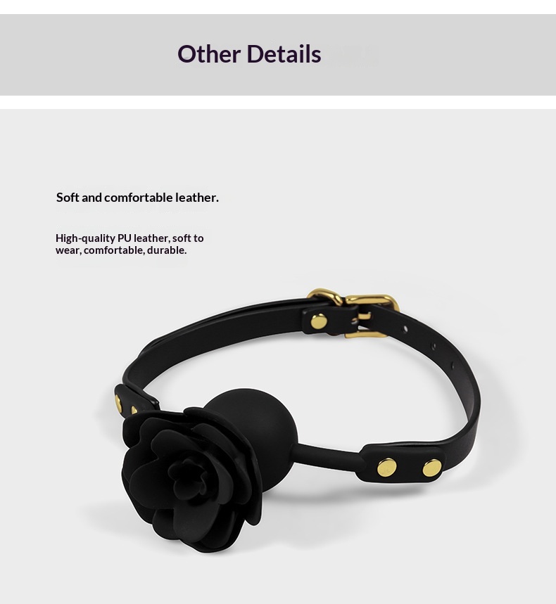 Eros Lab SM Silikonrose Sex-Trainingsrequisiten Bondage-Ball Mundplug für Erwachsene Flirt- und Fesselspielzeug für Paare_voghion.com