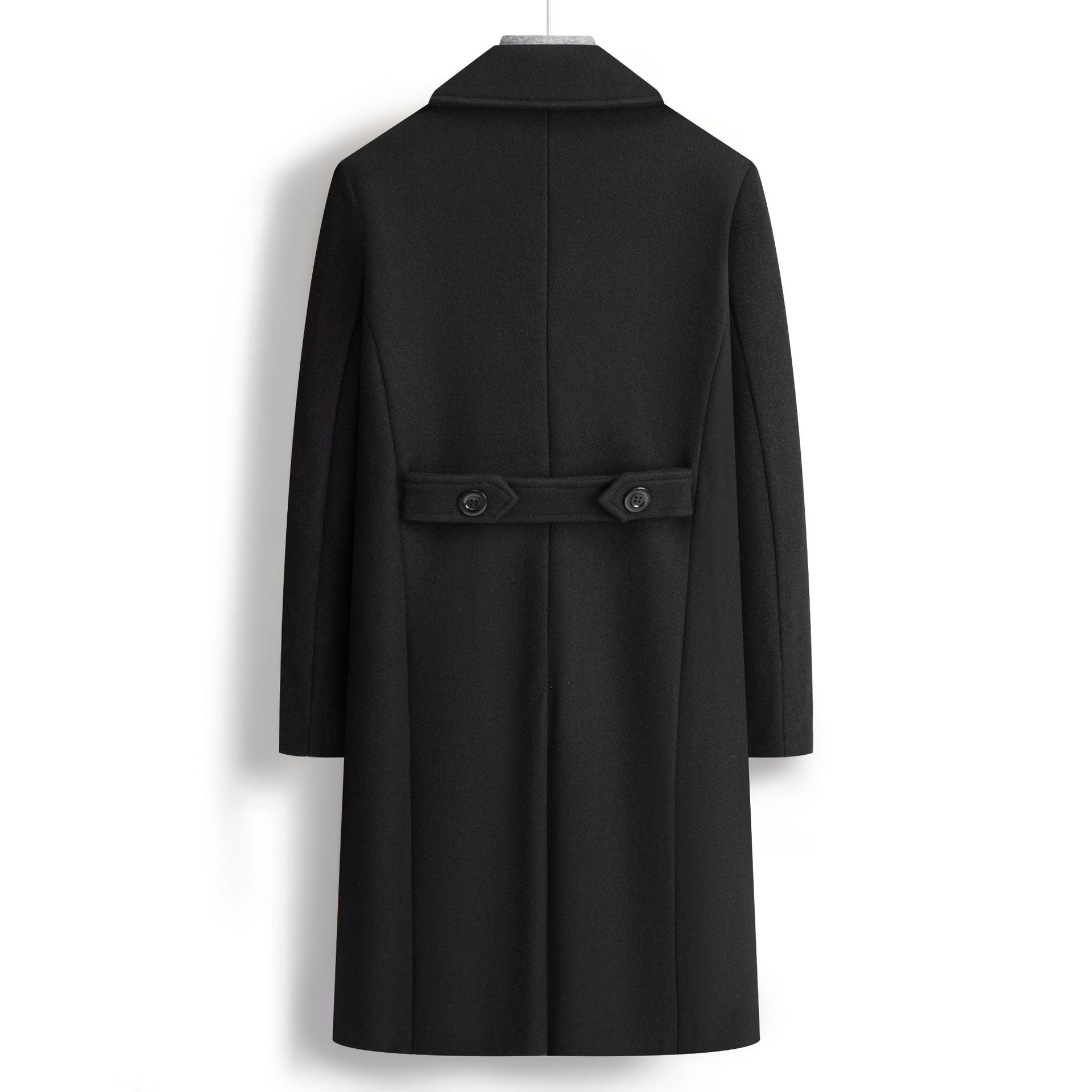 boy Boy Cross-Border Autumn Winter New European And American Trench Coat Men's Double-Breasted Mid-Length Woolen Overcoat_voghion.com