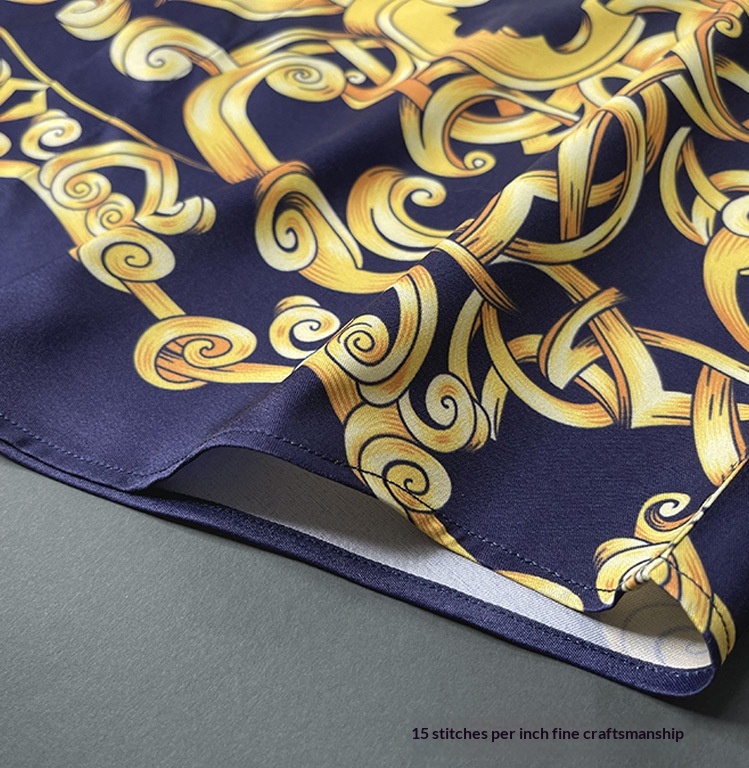 ForMen Gifan Belun European And American Style Short Sleeve Printed Slim Fit Men's Shirt Factory Supply_voghion.com