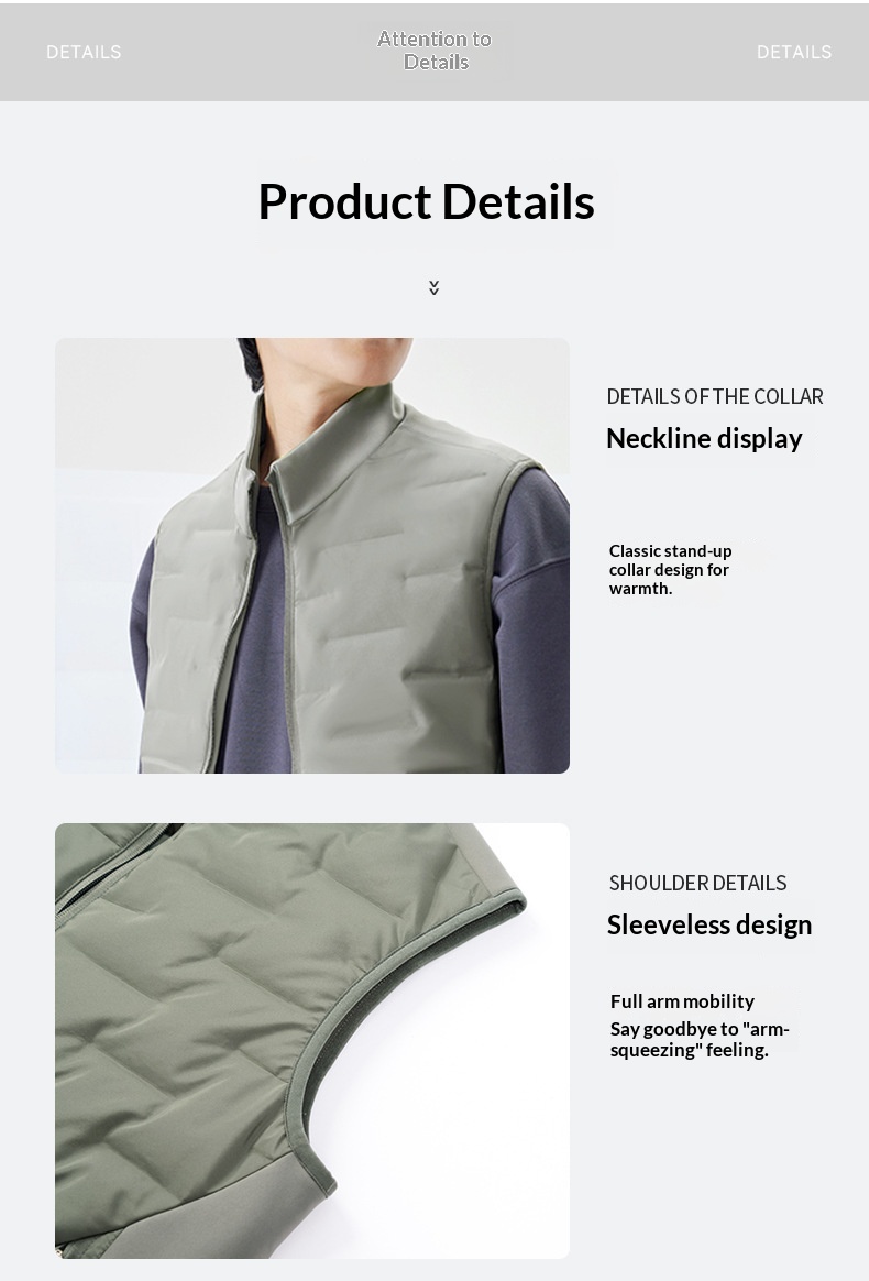 Giubbotto invernale leggero e caldo da uomo, con cappuccio e gilet sportivo da esterno_voghion.com