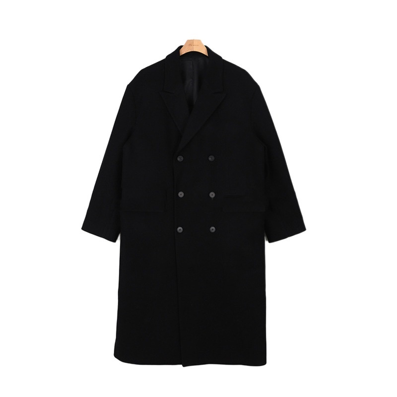 Boy Boy Nieuwe jas voor heren, halflange overknee kasjmier dubbelzijdige wollen trenchcoat, winter Koreaanse stijl_voghion.com
