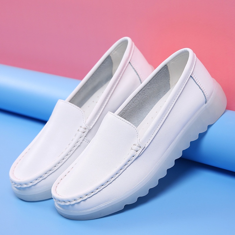 ShoeGlobe Damen-Krankenschwesterschuhe im neuen Stil, weiche Sohle, atmungsaktiv, bequem, rutschfest, medizinische Schuhe, flach, hohl, weiße Sommerschuhe für_voghion.com