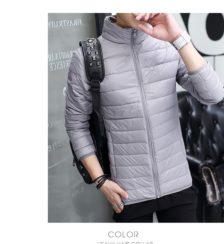 Chaqueta ligera para niño, para hombre, con cuello alto, con capucha, chaleco de exportación, talla grande, corta, con aire acondicionado y plumón._voghion.com