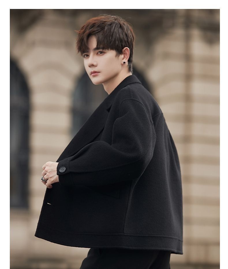 boy Boy Men's Coat Short Korean Style New Trendy Autumn Winter Casual Versatile High-Quality Wool Jacket_voghion.com