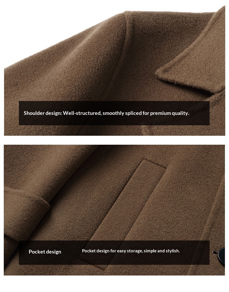 boy Boy 100% Autumn Winter Wool Men's Suit Collar Double Breasted Jacket Trench Woolen Mid-Length Coat_voghion.com