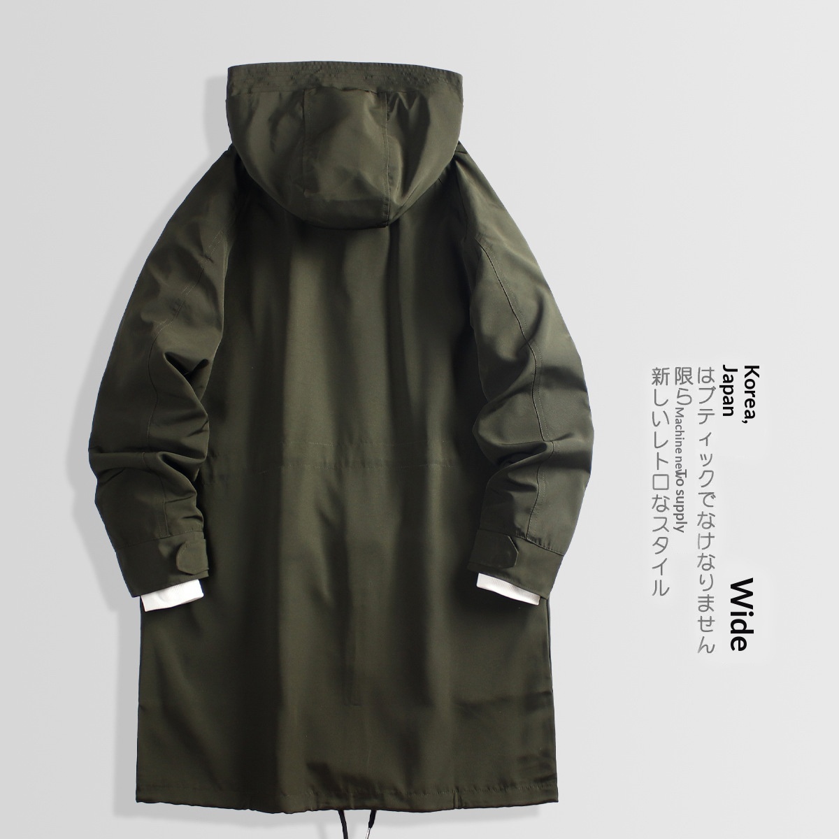 Women's Clothing Women's Men's Mid-Length Hooded Workwear Jacket 2024 Spring And Autumn Korean Style Loose Casual Coat_voghion.com