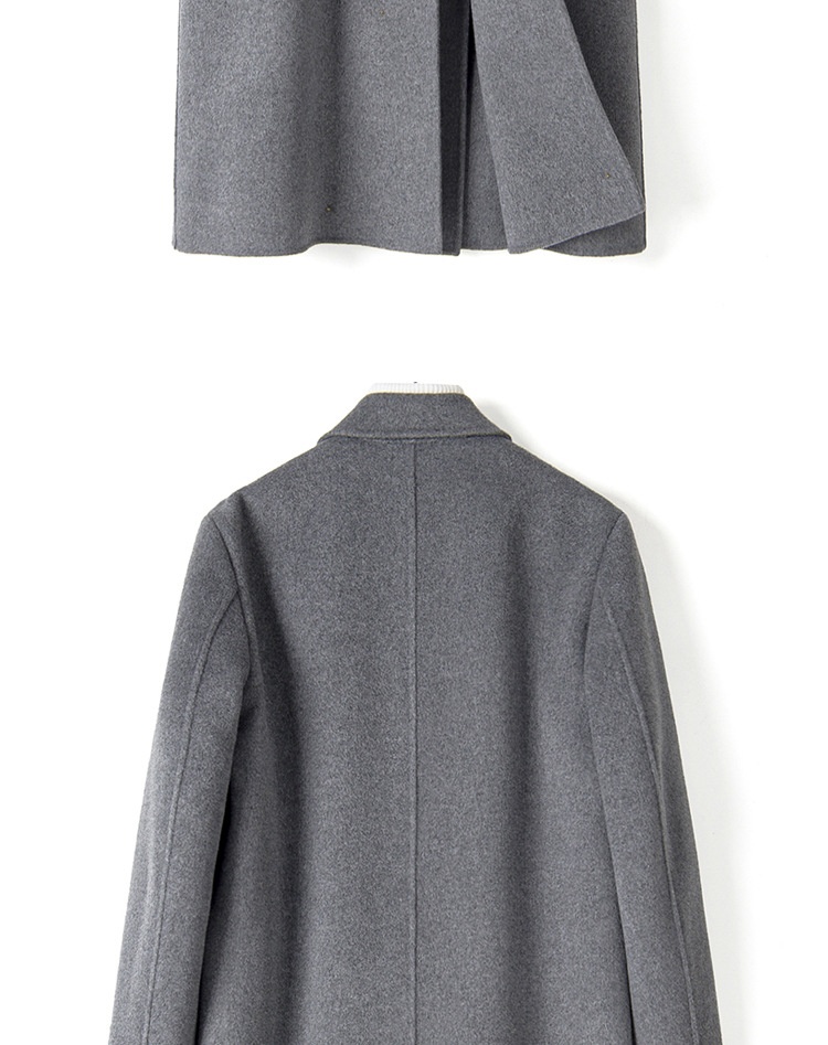 Manteau d'hiver pour garçon, 100 % laine, longueur genou, style coréen, double face, en cachemire épais, style décontracté._voghion.com