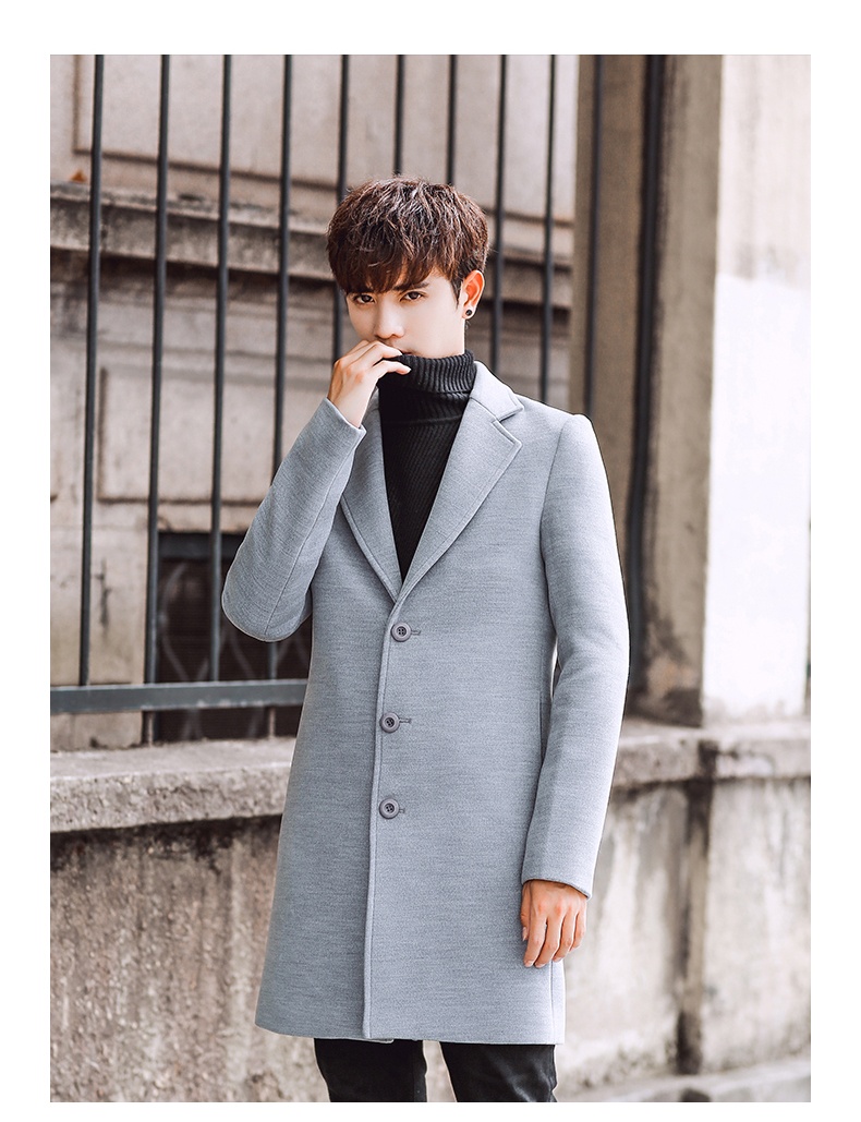 boy Boy Winter New Men's Wool Korean Style Slim Fit Mid-Length Trench Thickened Warm Woolen Coat_voghion.com