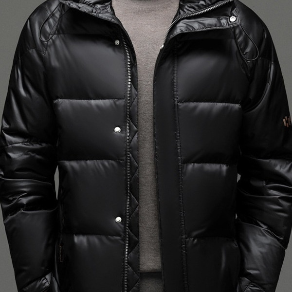 boy 2024 Winter Short Casual Hooded Jacket Fashion Loose Warm Goose Down Coat Men's Clothing_voghion.com