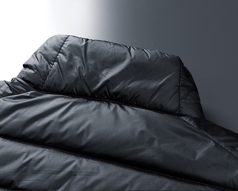 Giacca leggera da uomo con colletto alto, sportiva, autunnale, da ragazzo, con marchio Dropshipping, abbigliamento invernale, calda, in piuma d'anatra bianca_voghion.com