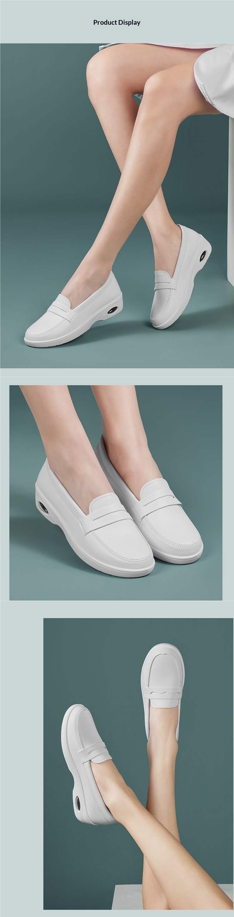 ShoeGlobe ShoeGlobe Air Cushion Nurse Women, Korean Style, Medical Work Shoes, Shallow Mouth, Non-Slip, Breathable, Beauty Salon,_voghion.com