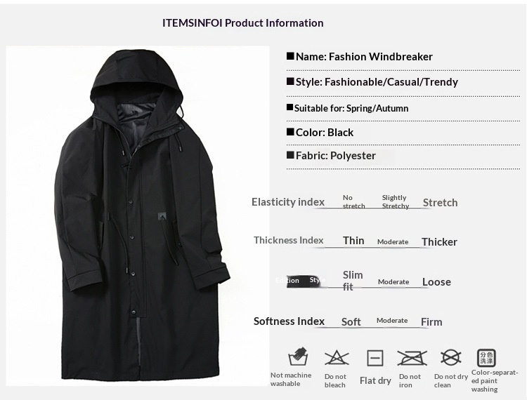 2024 Women's Spring New Trendy Plus Size Men's Mid-Length Trench Coat Jacket With Hood Fashionable Casual Slim Fit Outerwear_voghion.com