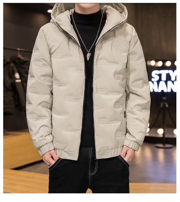 Jungen Herren Winterjacke Neue Mode Lässig Vielseitig Warm Jugend Kurz Kapuzenmantel Einfarbig Weiß Entendaunenmantel_voghion.com