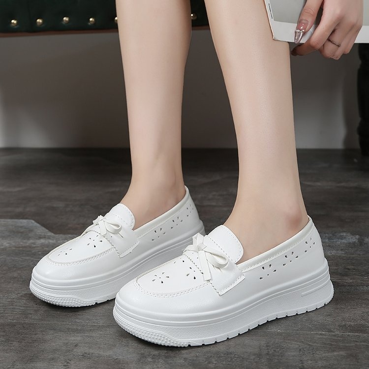 ShoeGlobe Damen-Krankenschwesterschuhe mit weicher Sohle, atmungsaktiv, ermüdungsfrei, bequem, rutschfest, einzeln, Neuheit Frühjahr/Sommer 2025, weiß, medizinische Schuhe_voghion.com