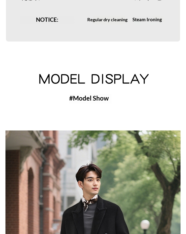 Manteau d'hiver pour garçon, 100 % laine, longueur genou, style coréen, double face, en cachemire épais, style décontracté._voghion.com