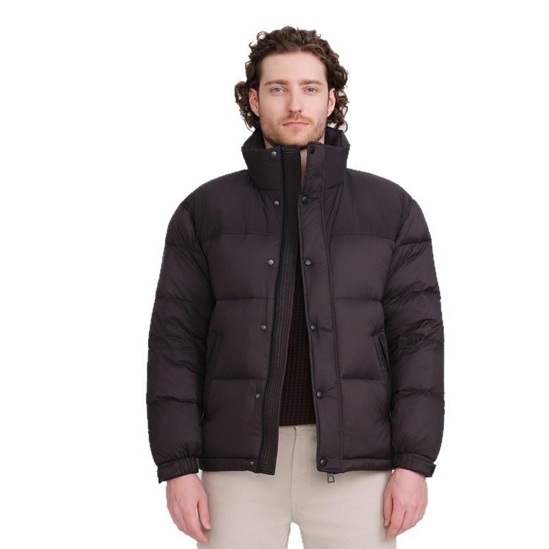 2025 Erkek Çocuk Ceket Kısa Stil Sonbahar Kış Kalın Sıcak Dik Yaka Erkek Mont Toptan Beyaz Ördek Tüyü Dolgulu_voghion.com