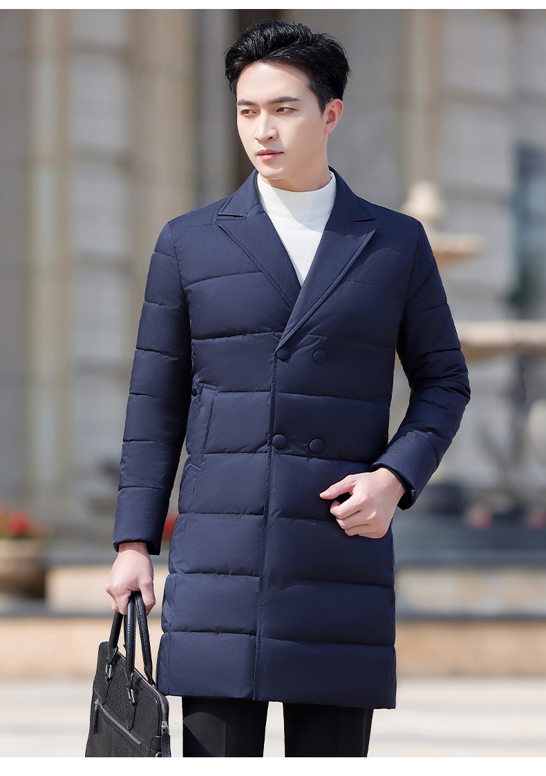 boy Professional Down Cotton Jacket For Men 2024 Winter Hotel Mall Front Desk Workwear Office Sales Thickened Work Uniform_voghion.com