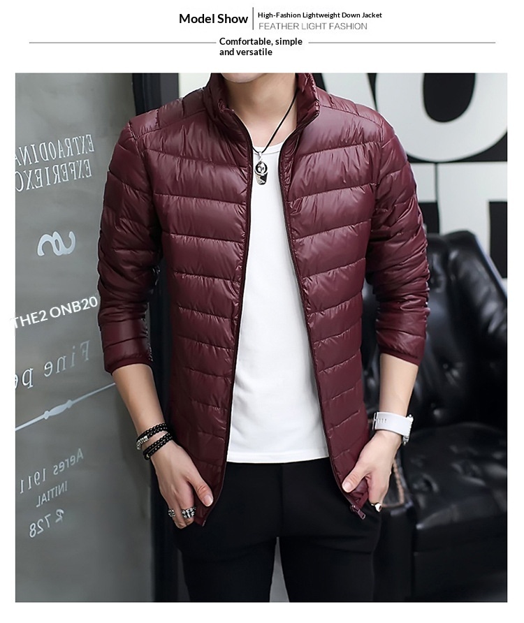 Chaqueta ligera para niño, para hombre, con cuello alto, con capucha, chaleco de exportación, talla grande, corta, con aire acondicionado y plumón._voghion.com