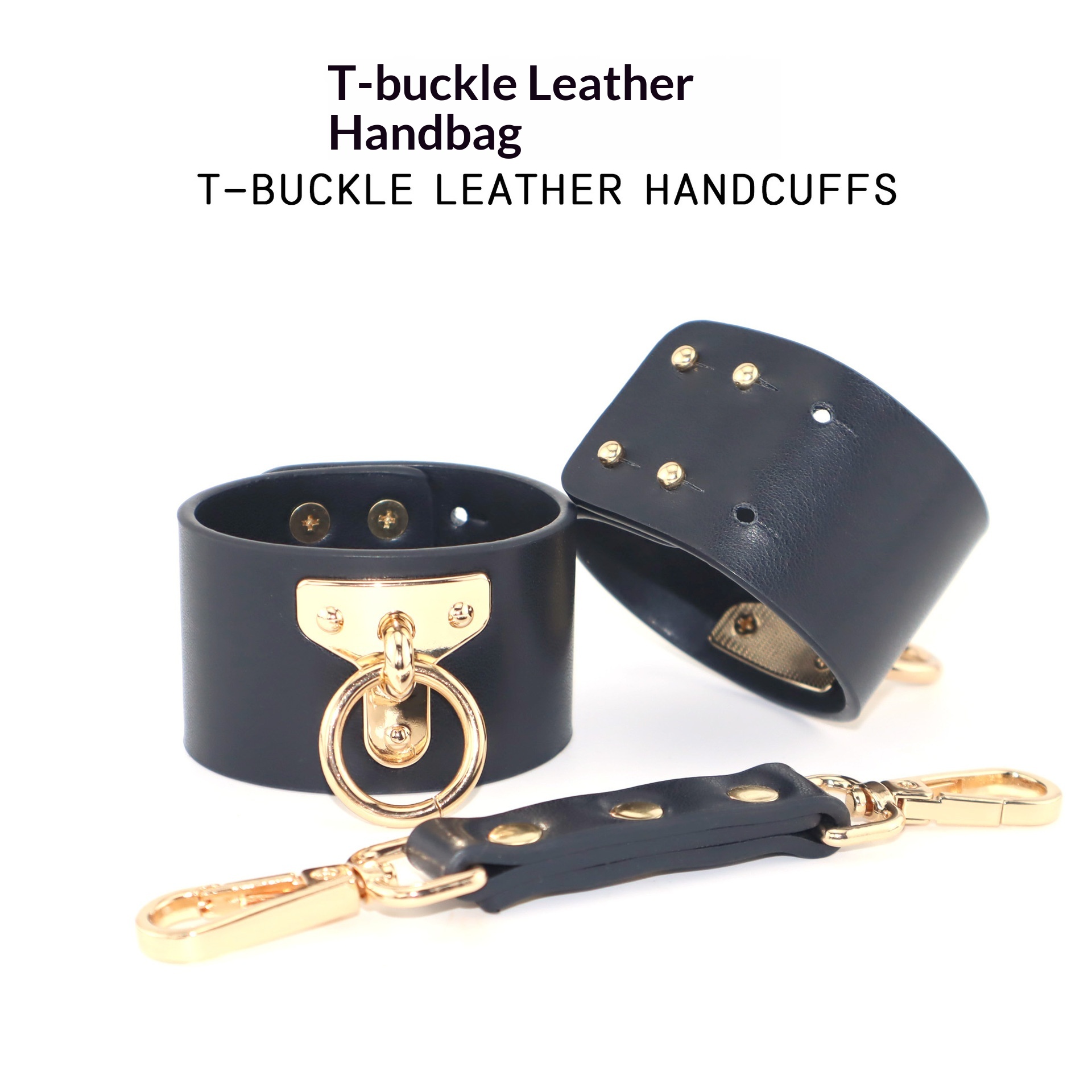 Eros Lab Sexy SM Products T-Clip Handcuffs Collar For Men Women Bondage Props Leather Hand And Foot Cuffs Couple Flirting Toys_voghion.com