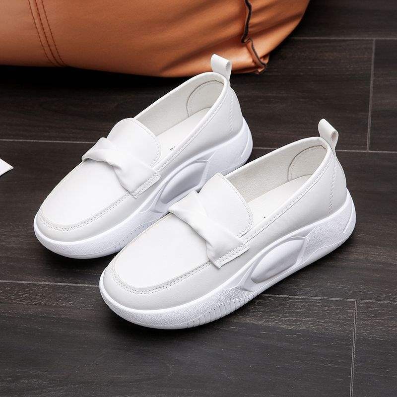 ShoeGlobe ShoeGlobe Nurse Women Summer Soft White Shoes Breathable Non-Slip Comfortable Hospital Work Odor-Resistant Thick Sole Flats_voghion.com