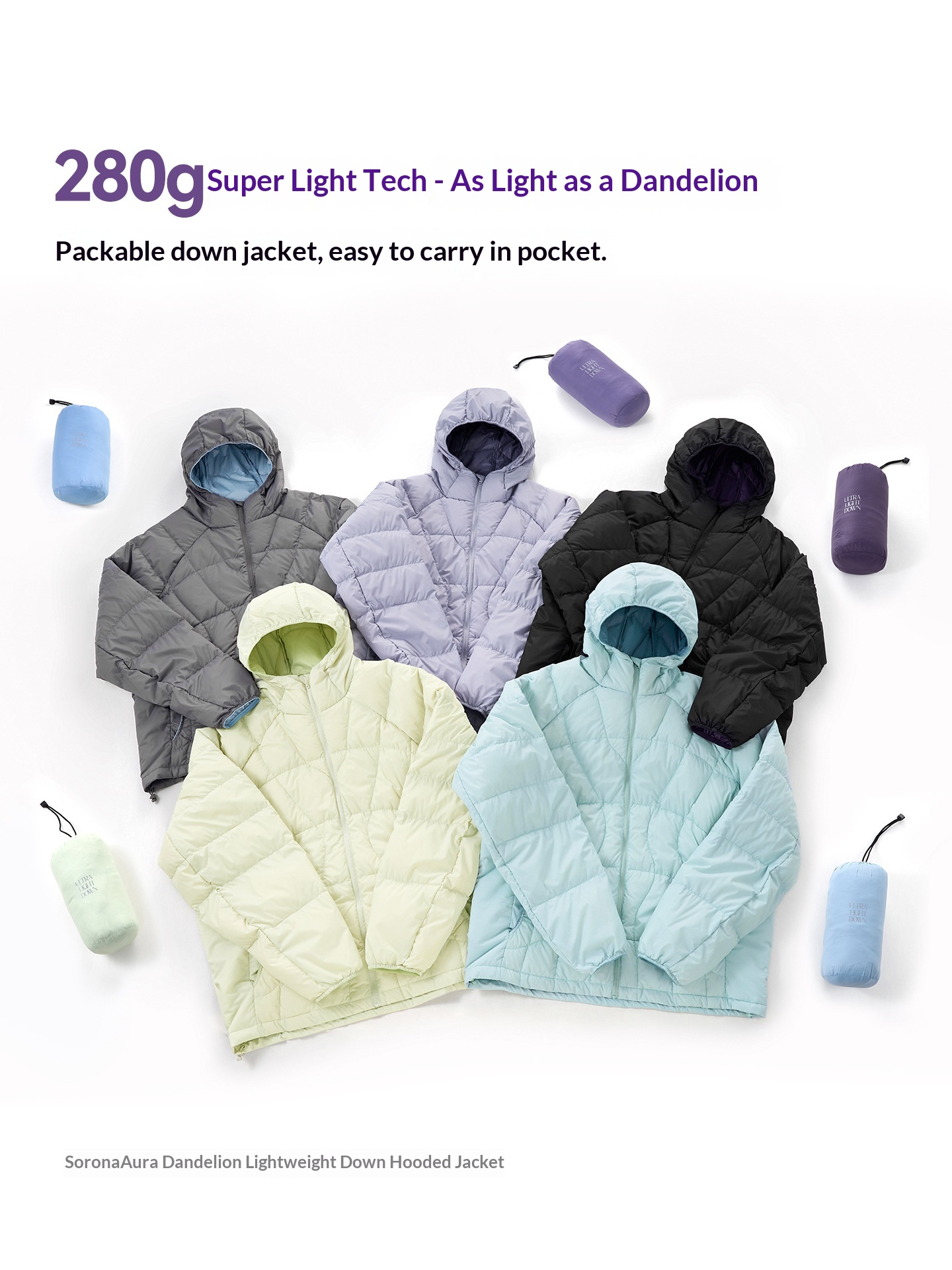 boy Jie Zhan Men's Clothing|Dandelion Lightweight Hooded 25 Winter New 90 Packable Down Jacket For Men_voghion.com
