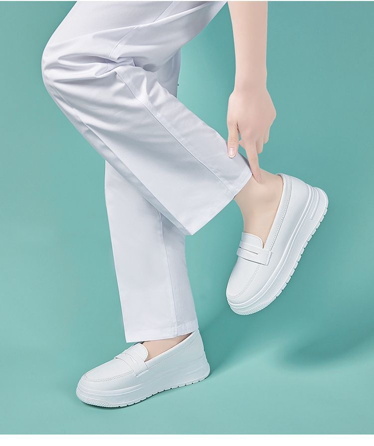 ShoeGlobe Damen-Krankenschwesterschuhe, dicke Sohle, atmungsaktiv, für Frühling und Herbst, bequem, zum Hineinschlüpfen, lässiger Low-Top-Schuh, geeignet für medizinische Zwecke_voghion.com