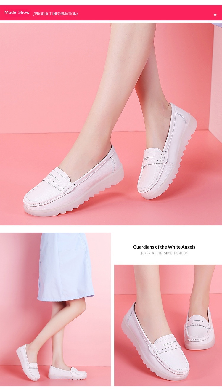 ShoeGlobe Damen-Krankenschwesterschuhe, weich, atmungsaktiv, bequem, dicke Sohle, einzeln, neues Modell, weiß, auf Lager, für Dropshipping_voghion.com