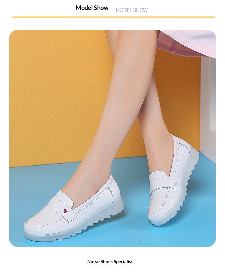 ShoeGlobe Damen-Slipper mit weicher Sohle, bequem und strapazierfähig für Krankenhaus und Arbeit, atmungsaktiv, weiß, einzeln_voghion.com