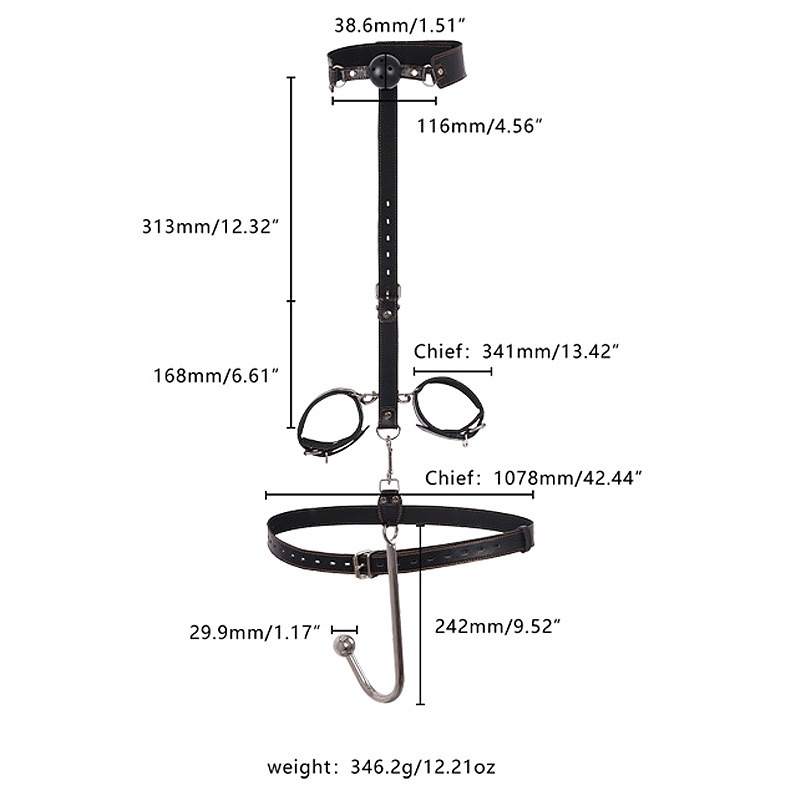 Ensemble de crochet anal sexy Eros Lab : accessoires alternatifs, collier de contention, bâillon, menottes, punition, entraînement, jouets sexuels pour adultes_voghion.com