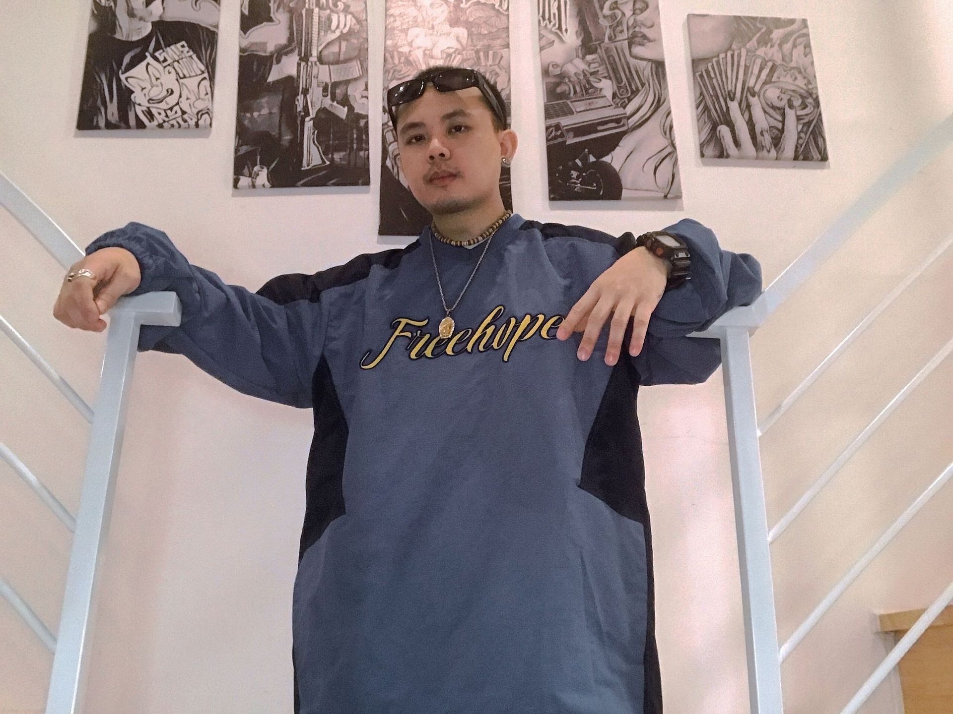 Damenmode Damen Dünner Old-School American Hip-Hop Streetdance Trenchcoat mit Bully Dog Kopfstickerei Essential Casual V_voghion.com