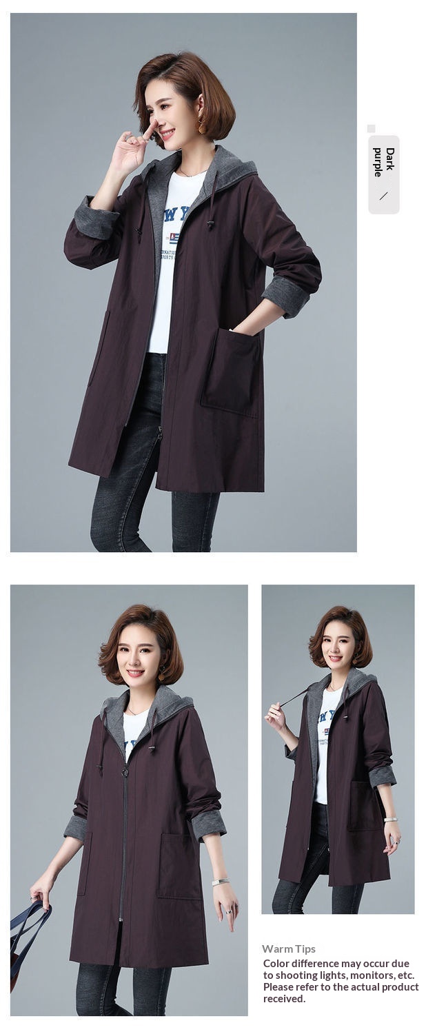 Damenbekleidung für 150 kg – Trenchcoat für Damen, neue mittellange Damenbekleidung, Mantel in Übergröße F_voghion.com