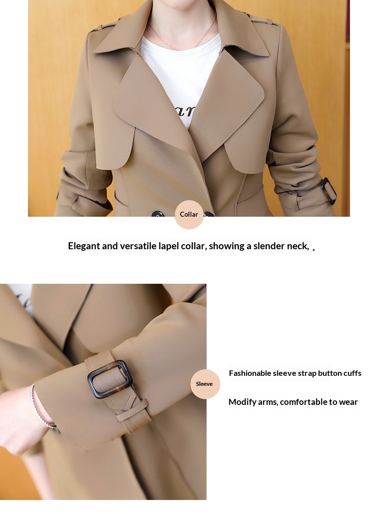 2023 New Spring Fashion Stylish Women's Early Versatile Trench Women's Top Short Coat Trendy_voghion.com