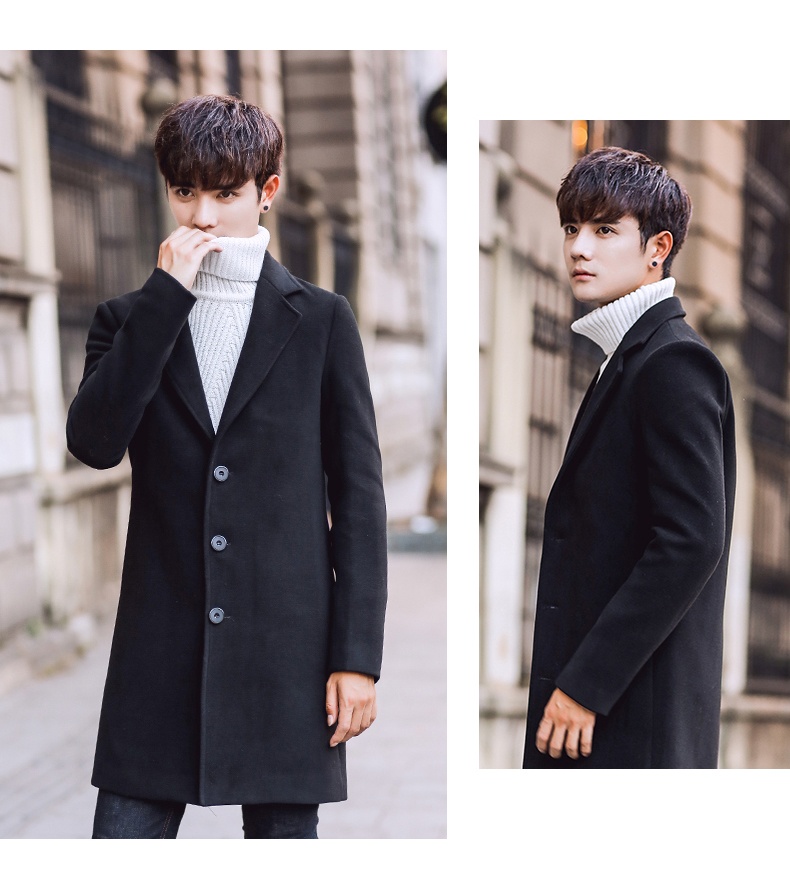 boy Boy Winter New Men's Wool Korean Style Slim Fit Mid-Length Trench Thickened Warm Woolen Coat_voghion.com