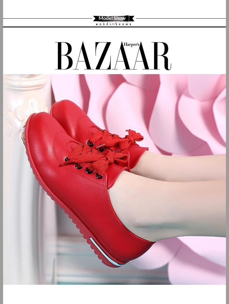 ShoeGlobe Damen-Schnürschuhe mit flacher Sohle, Größe L (41/42), vielseitig, bequem, aus weichem Leder, weiß, ideal für Schülerinnen, Krankenschwestern und Berufstätige._voghion.com