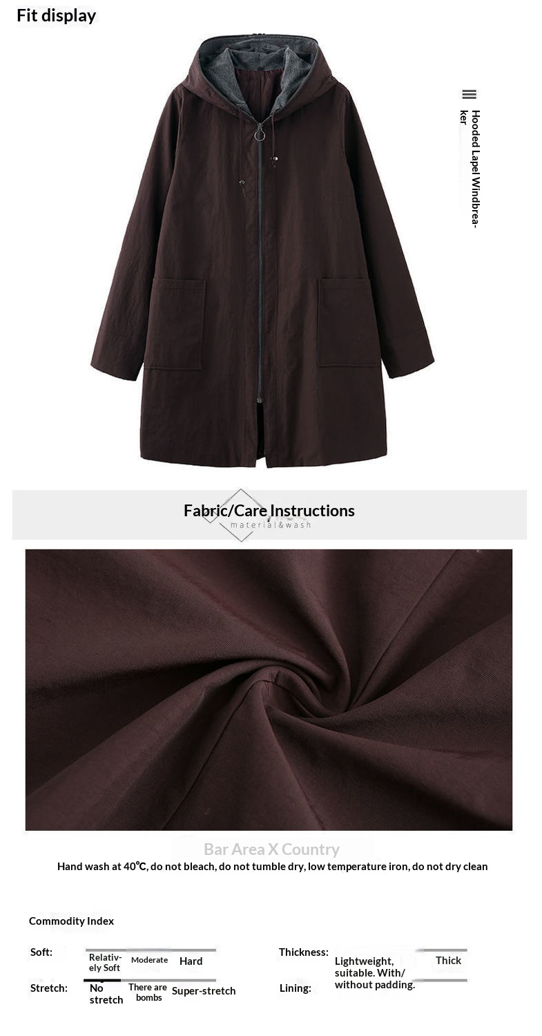 Damenbekleidung für 150 kg – Trenchcoat für Damen, neue mittellange Damenbekleidung, Mantel in Übergröße F_voghion.com