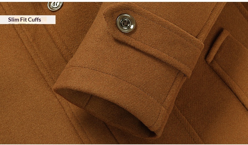 boy Boy Cross-Border Exclusive Autumn Winter Wool Double Layer Collar Neck Protection Men's Mid-Length Trench Casual Woolen Coat_voghion.com
