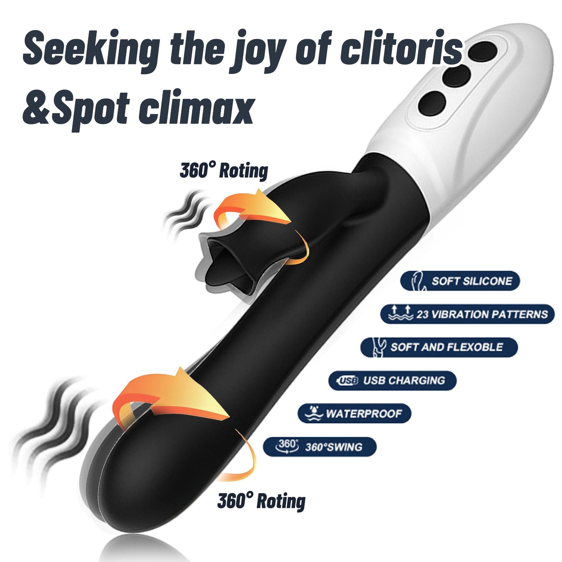 Eros Lab Wholesale AV Electric Tongue Licking Insertion Stick Silicone Vibrator Adult Masturbator Female Sex Toys_voghion.com