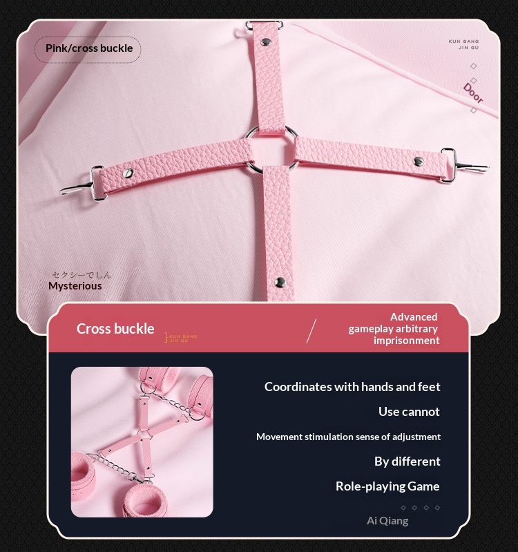 Eros Lab SM Props 8-Piece Bondage Handcuffs Whip Adult Couple Foreplay Set Sex Toys_voghion.com