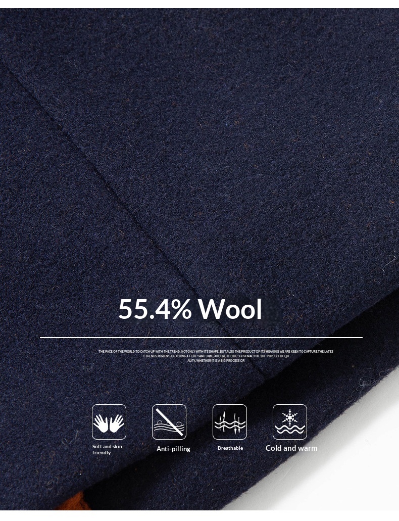 boy Boy Autumn Winter European Size Business Fashion Scarf Non-Iron Coat Men's Cross-Border Wool Jacket_voghion.com