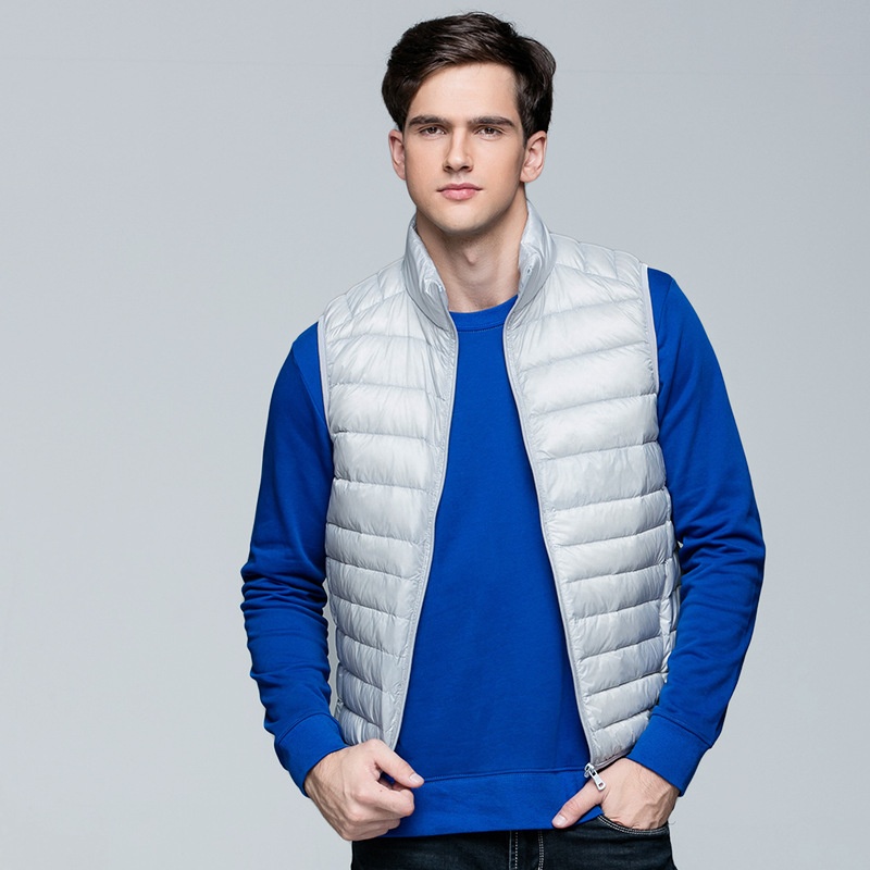 ragazzo 2023 Nuovo gilet caldo da uomo in piumino, leggero, senza maniche, stile coreano, vestibilità slim_voghion.com