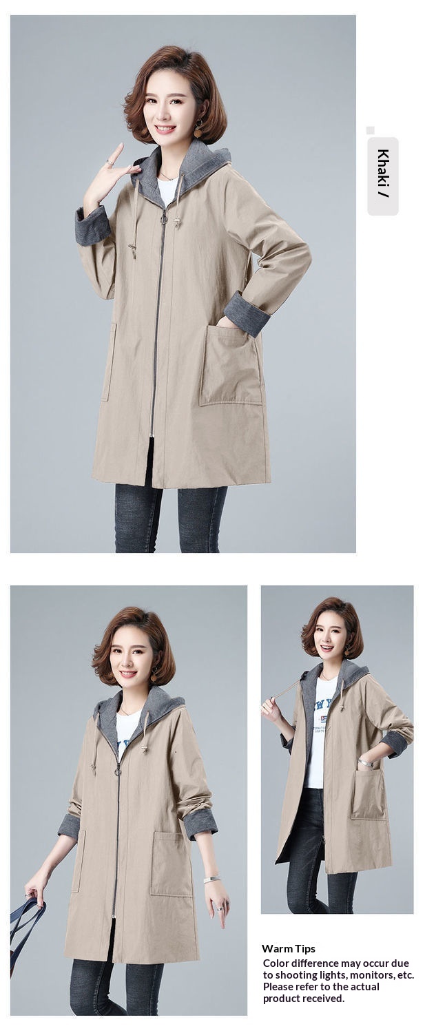 Damenbekleidung für 150 kg – Trenchcoat für Damen, neue mittellange Damenbekleidung, Mantel in Übergröße F_voghion.com