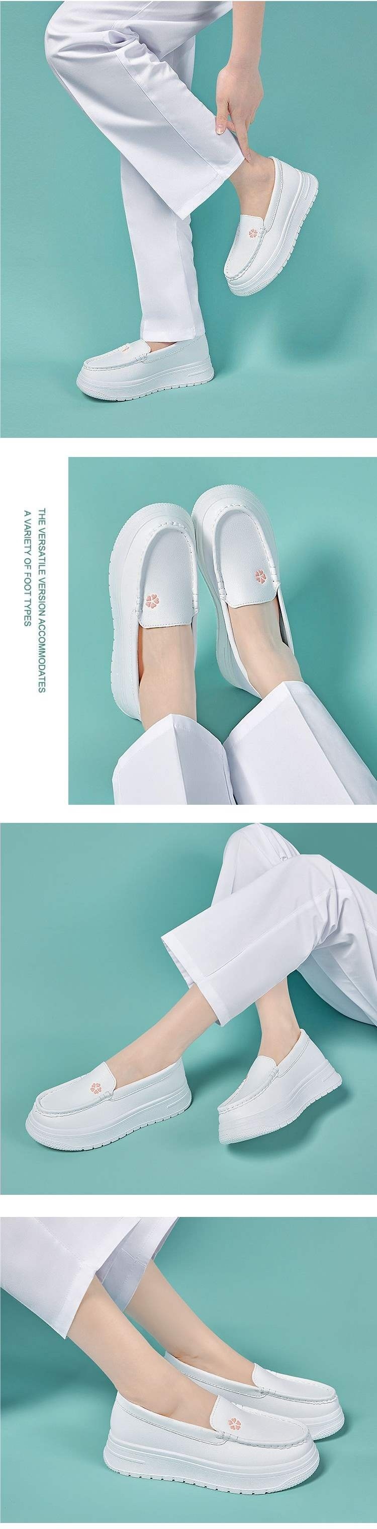 ShoeGlobe ShoeGlobe 2025 Non-Slip Nurse Breathable Wear-Resistant Work Thick Sole Slip-On Height-Increasing Medical Shoes_voghion.com