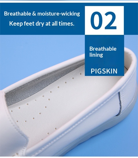 ShoeGlobe Damen-Krankenschwesterschuhe im neuen Stil, weiche Sohle, atmungsaktiv, bequem, rutschfest, medizinische Schuhe, flach, hohl, weiße Sommerschuhe für_voghion.com