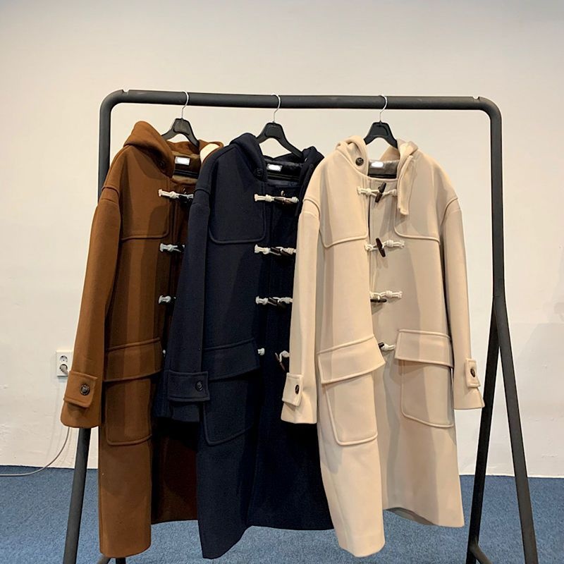 boy Boy MYQ Winter Wool For Men Korean Style Trendy Mid-Length Men's Trench Coat Loose Hooded Thickened Woolen Jacket_voghion.com