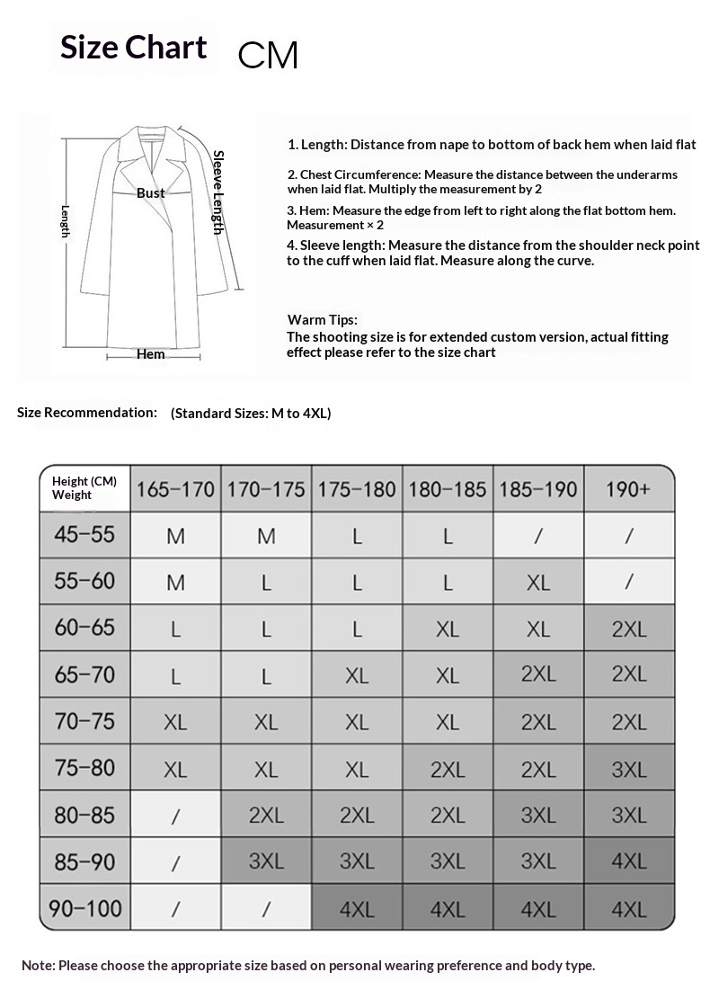 Trench-coat mi-long en laine pour homme, 100 % coton, intérieur en duvet de canard, idéal pour l'automne et l'hiver._voghion.com