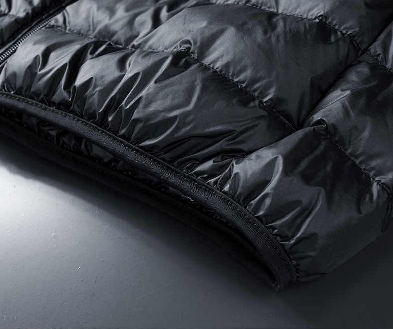 Giacca leggera da uomo con colletto alto, sportiva, autunnale, da ragazzo, con marchio Dropshipping, abbigliamento invernale, calda, in piuma d'anatra bianca_voghion.com